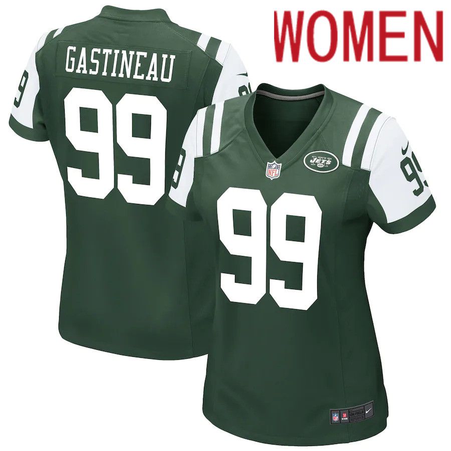 Women New York Jets 99 Mark Gastineau Nike Green Retired Game NFL Jersey